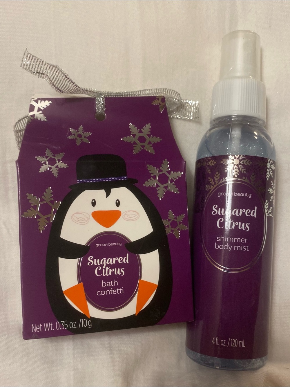 Groovi Beauty Sugared Citrus Bath Confetti & Shimmer Body Mist Set